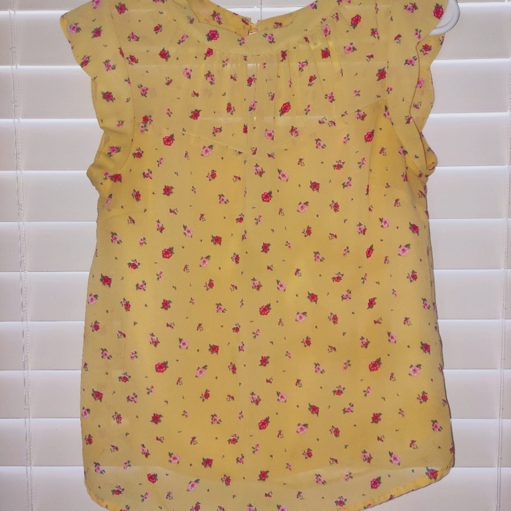 Monteau Yrllow Floral Blouse